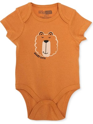 Hellobaby Hellobaby, Erkek, Kısa Kol Body, Hayvan Baskılı, Çıtçıtlı, Zarf Yaka, Kısa Kol