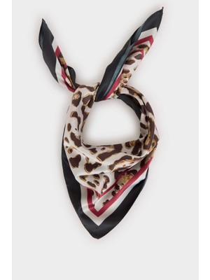 DeFacto Kadın Desenli Saten Fular E6176AX26SM