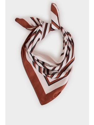 DeFacto Kadın Çizgili Saten Fular H1038AX26SM