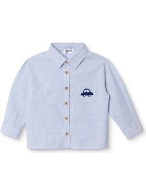 Hellobaby Hellobaby, Erkek, Gömlek, Araba Baskılı, Düğmeli, Gömlek Yaka, Uzun Kol