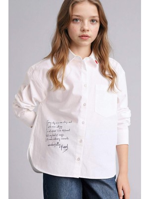 DeFacto Baskılı Poplin Gömlek Kız Çocuk G6856A826SP