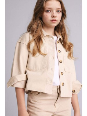 DeFacto Gabardin Gömlek Kız Çocuk G6821A826SP