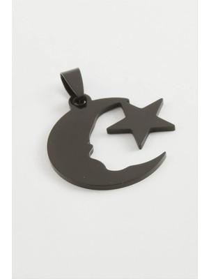 Esranın Dünyası Ay Yıldız Çelik Kolye Ucu 3 cm RSBİJ34-ESRDNS