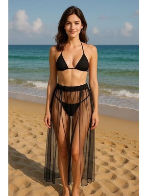 Giyim Kadın Tül Pareo Etek Plaj Elbisesi Beruflic