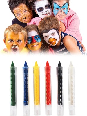Shopwave Palyaço Yüz Boyama Seti Kalemli Makyaj Boyama Seti 6 Renk (5047)