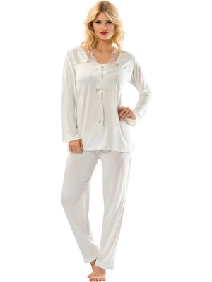 Beruflic Ekru Penye Pijama Takımı - 1556