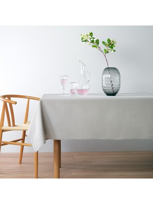 Schafer Home Bianca Keten Polyester Masa Örtüsü 160X250 cm 1 Parça-Açık Gri