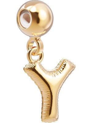 Chocli 18 Ayar Altın Kaplama Charm Harf - Y