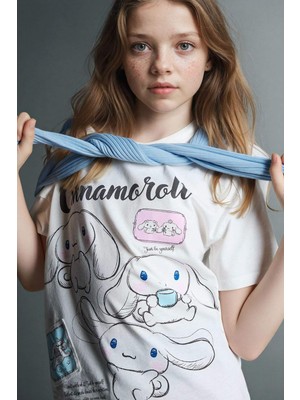 DeFacto Cınnamoroll Relax Fit Tişört Kız Çocuk G8196A826SM