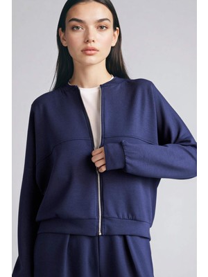 DeFacto Relax Fit Yarım Balıkçı Yaka Basic Düz Hırka G8506AX26SP