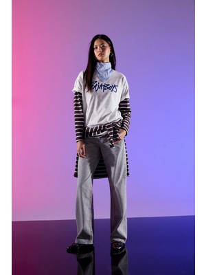 DeFacto %100 Pamuk Straight Wide Yüksek Bel Jean Pantolon G8850AX26SP