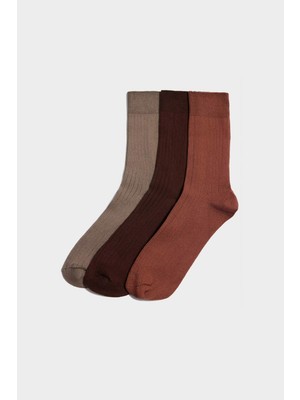 DeFacto Erkek 3'lü Pamuk Akrilik Uzun Çorap H1024AXNS