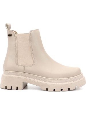 GÖNDERİ Kadın Ten  Küt Burun Kalın Topuklu Chelsea Bot