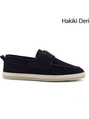 Erkek Lacivert Bağcıklı Termo Taban Hakiki Deri Ayakkabı