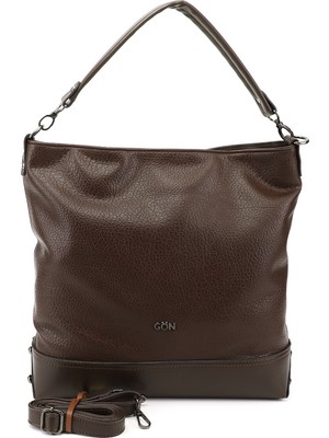 GÖNDERİ Kadın Kahverengi  Uzun Askılı El ve Omuz Çantası