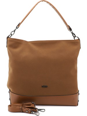 Gönderi® Kadın Taba Süete Taba Uzun Askılı El ve Omuz Çantası