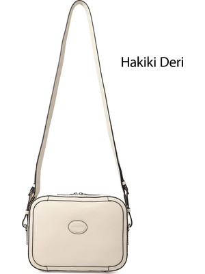 Gönderi(r) Kadın Bej  Hakiki Deri Uzun Askılı Omuz Çantası