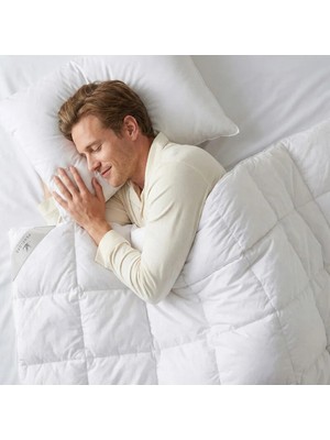 8,5 Tog %100 Kaz Tüyü Çift Kişilik Yorgan 195x215 cm - Gold Serisi