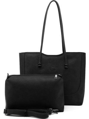 Gönderi® Kadın Siyah Yavrulu Omuz Çantası