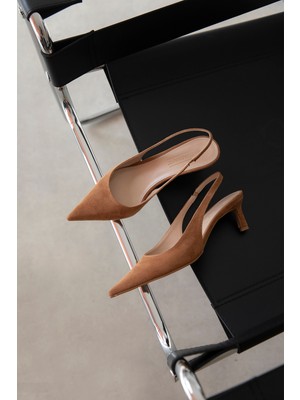 Straswans Molly  Kadın Topuklu Süet  Ayakkabı Taba