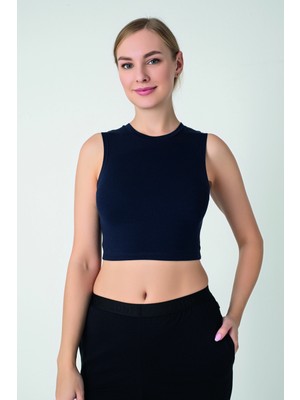Confeo Kadın Modal Kolsuz Crop Top C801-030