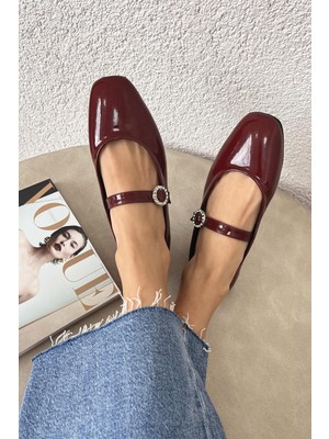 Straswans Berny  Kadın  Kemer  Detay  Rugan  Babet Bordo