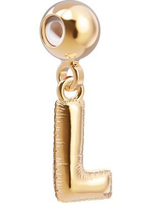 Chocli 18 Ayar Altın Kaplama Charm Harf - L