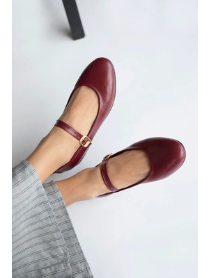 Straswans Hollie   Kadın  Kemer  Detay  Deri  Babet Bordo