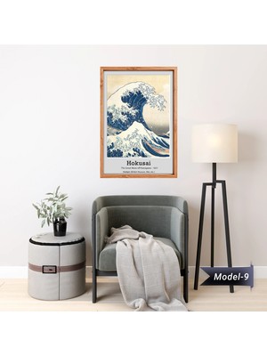 Akıllı Kağıt Büyük Dalga Tablo - Poster Dünyaca Ünlü ( Model-9)