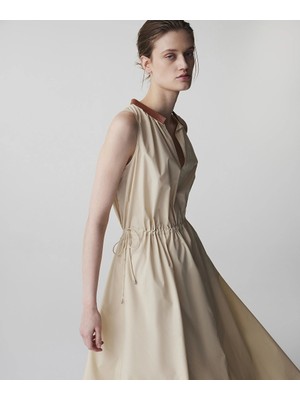 İpekyol Kontrast yaka poplin elbise IS1260002218003