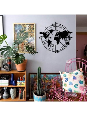 Baupor Dünya Haritası Metal Duvar Dekoru