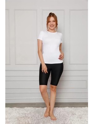 Beruflic Microfiber Diz Üstü Tayt Siyah