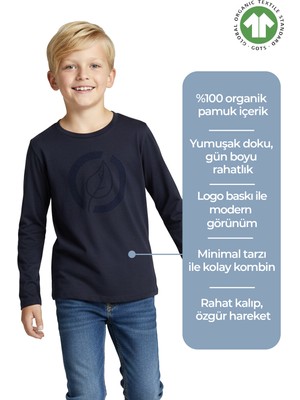 OZMOZ Organik Lacivert Baharlık Erkek Çocuk Ince Sweat