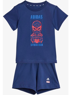 Adidas Marvel Set Çocuk Mavi Şort Takım.-