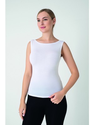 Confeo Kadın Modal Çıkma Kol T-Shırt C801-031