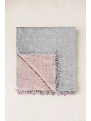 Barine Cocoon 4 Katlı Müslin Yatak Örtüsü Açık Gri