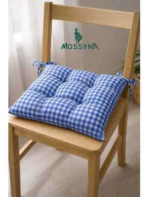 Mossyna Premium Duck Bezi Pötikareli 40X40 Minder Boncuk Silikonlu Sandalye Minderi 1 Adet