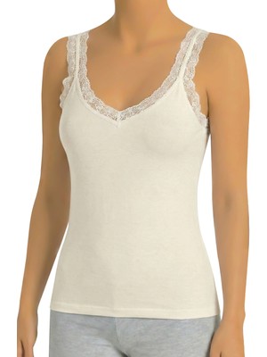 Öts Kadın Atlet Omuz Dantelli (%96 Pamuk - %4 Elastan)