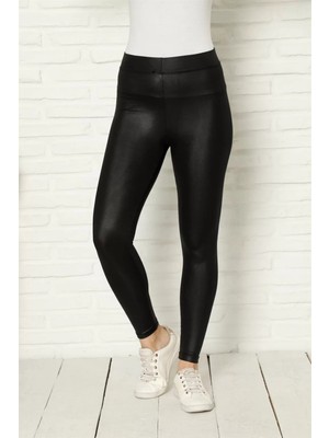 Beruflic Kadın Deri Tayt Siyah