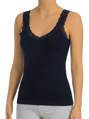 Öts Kadın Atlet Omuz Dantelli (%96 Pamuk - %4 Elastan)