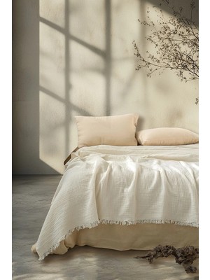 Barine Cocoon 4 Katlı Müslin Yatak Örtüsü Krem