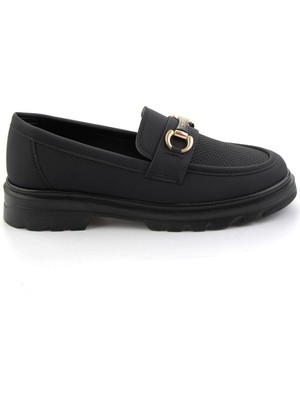 Bambi Siyah  Kadın Loafer Ayakkabı K01536103737