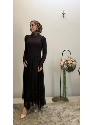 JOOQSTORE Taşlı Astarlı Tül Etek