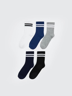 Lc Waikiki Yeni Sezon Çizgili Erkek Çocuk Soket Çorap 5'li