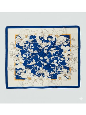 618 Concept 70X70 Mavi Ihtişam Bandana/ Fular
