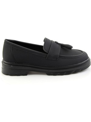 Bambi Siyah  Kadın Loafer Ayakkabı K01536105137