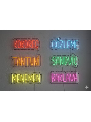 Neonled 7 Harfli Kişisel Neon LED Yazı Dekoratif Aydınlatma (Özelleştirilebilir)