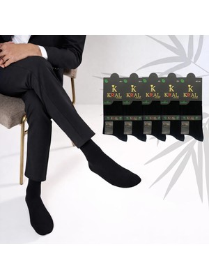 Kral Socks Bambu Erkek Soket Düz Uzun Çorap Klasik Yazlık Dikişsiz 5'li Premium Set