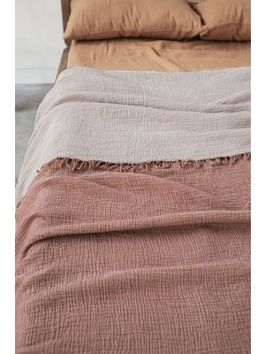 Cocoon Pamuk Yatak Örtüsü Tarçın / Bej 240X260