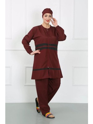 Beruflic Büyük Beden Tesettür Mayo Bordo